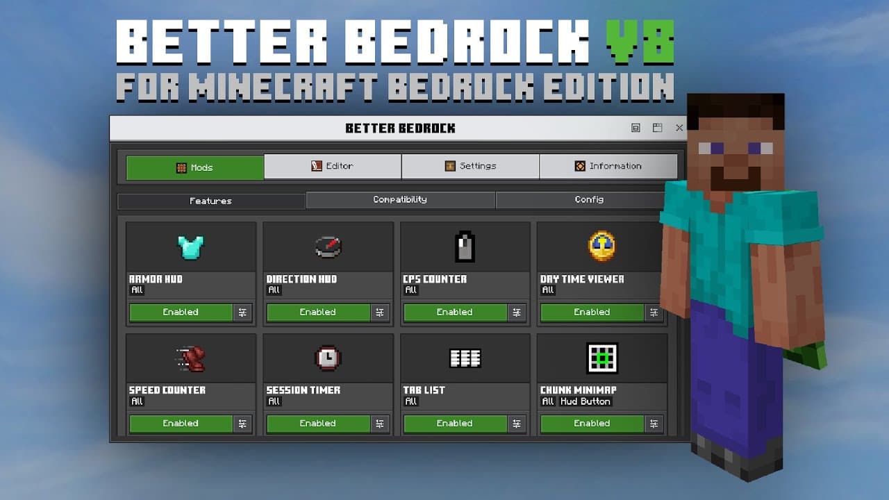 BETTER BEDROCK V8 RELEASE! The Best Utility Texture Pack for Minecraft Bedrock | Showcase Trailer